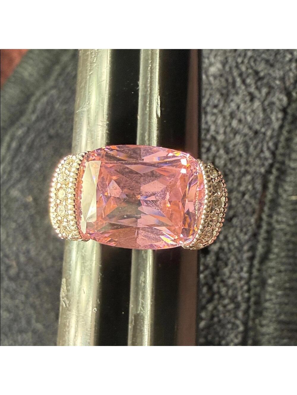 Joseph Esposito ESPO 925 Sterling Silver Pink CZ Ring